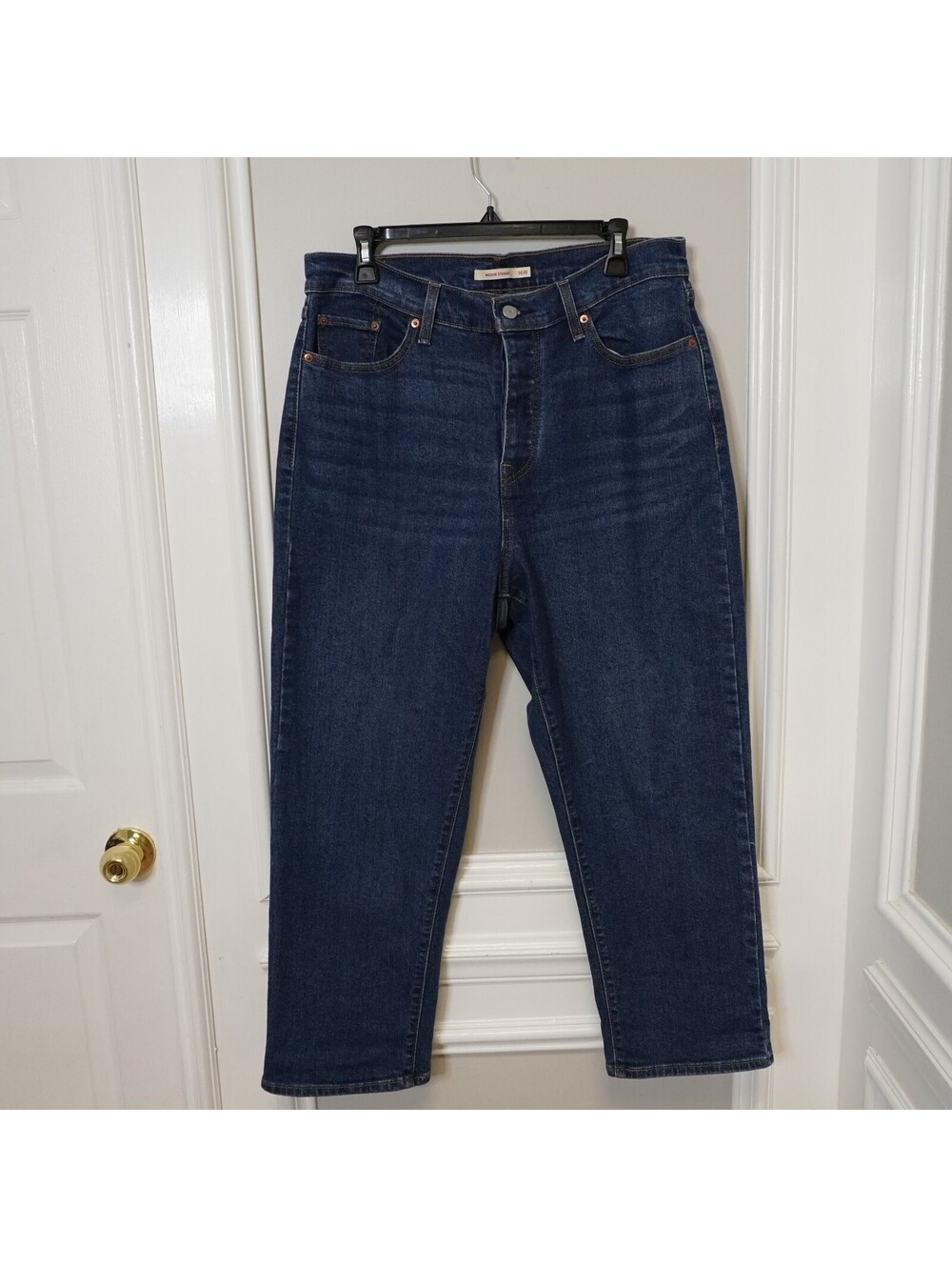 NEW Levi's Wedgie Straight Jeans 16W Dark Blue Denim